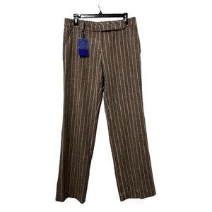 LiLiu Women's Wool Angora Heather Pinstripe Trousers Size 8 NWT